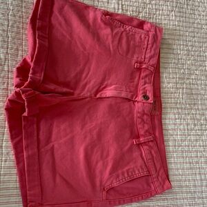 Land & Sea Size 10 Denim Shorts Coral Front Pockets